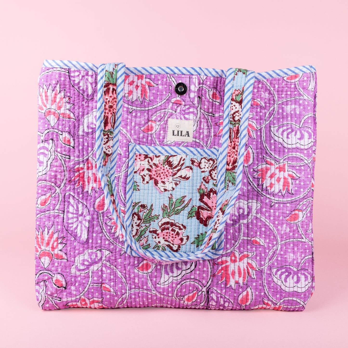 Tote Bag - Light blue - Lilac - No.11