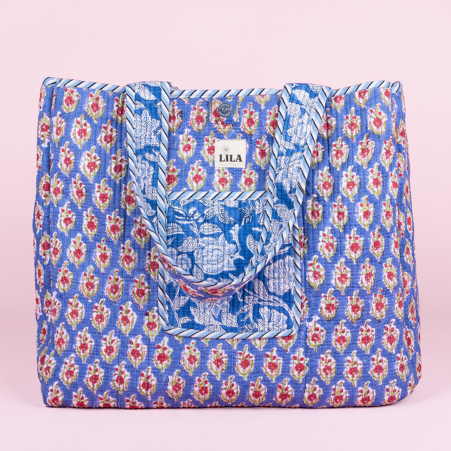 Tote bag - Blue - Zipper - No.3