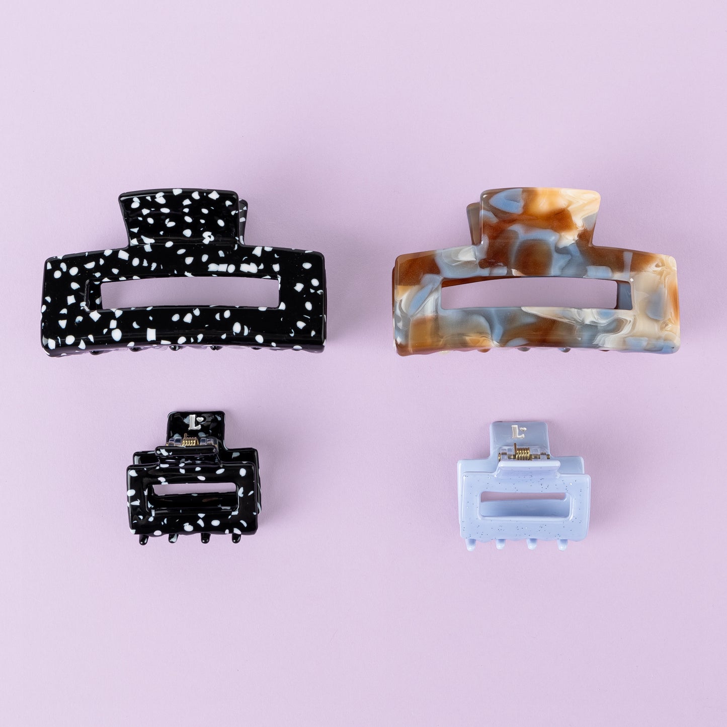 Hair clips Happy four