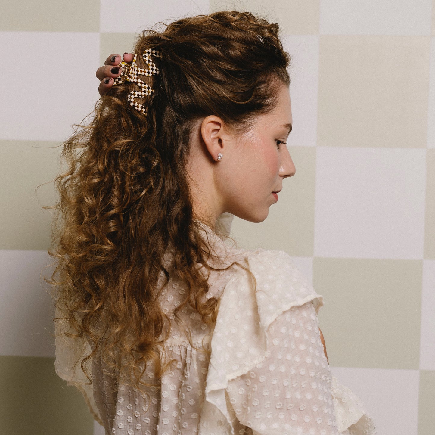 Pre-order- Hairclip Chessboard