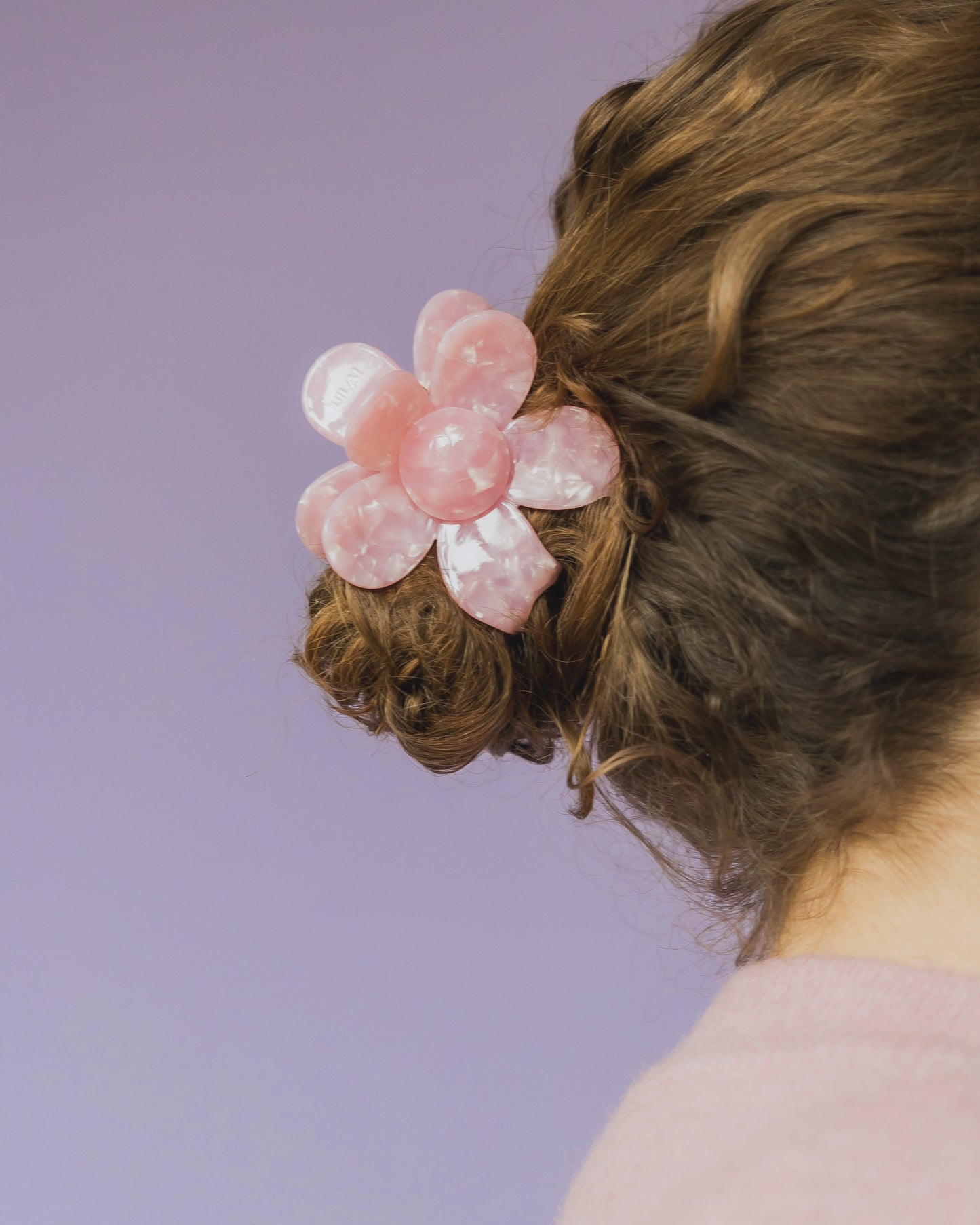 Haarclip Bloem- Roze
