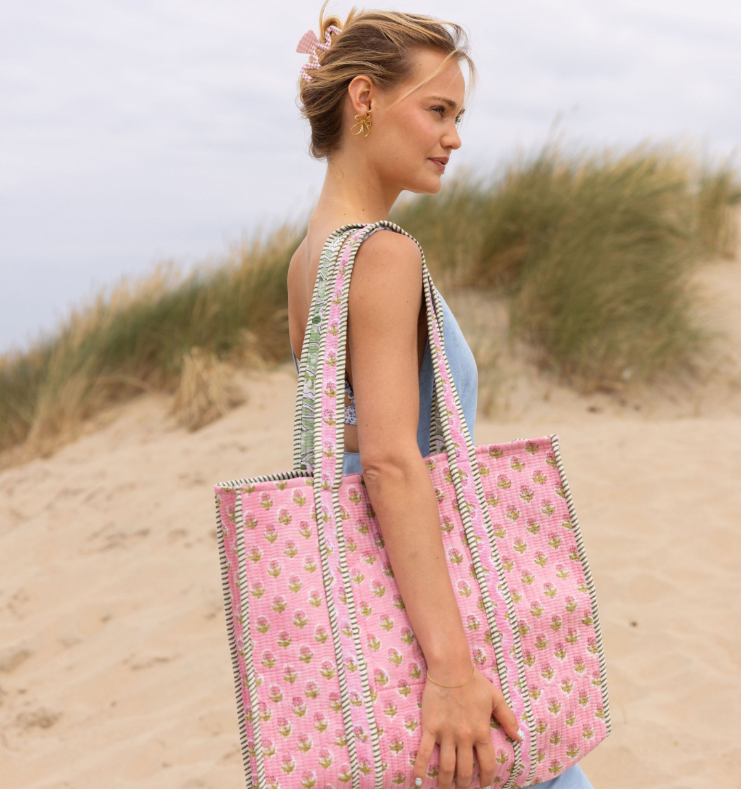 Tote Bag - Pink - Green - No.9