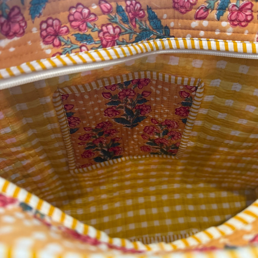Tote bag - Okergeel - Rits - No.1