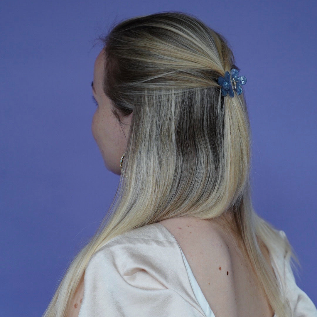 Haarclip Bloem Ocean-klein