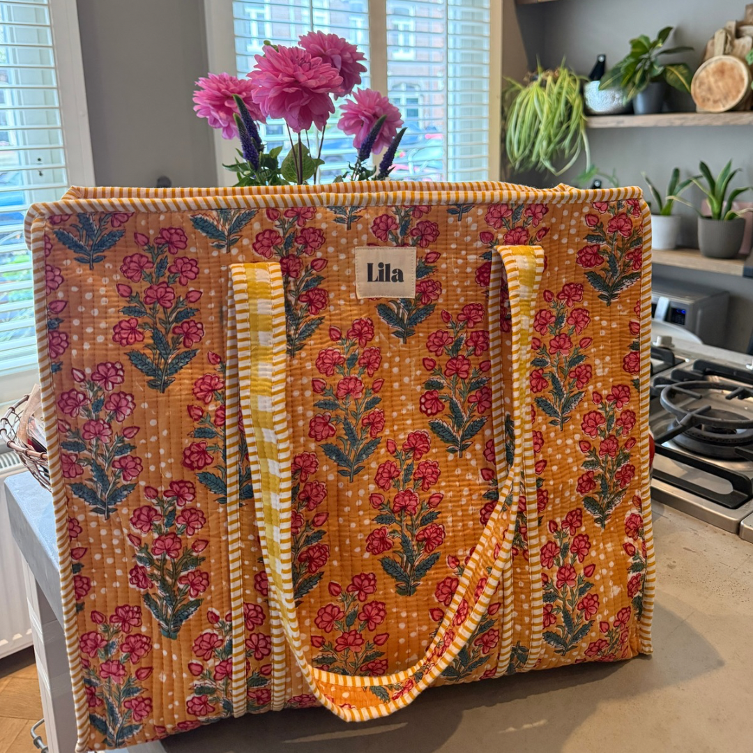 Tote bag - Okergeel - Rits - No.1