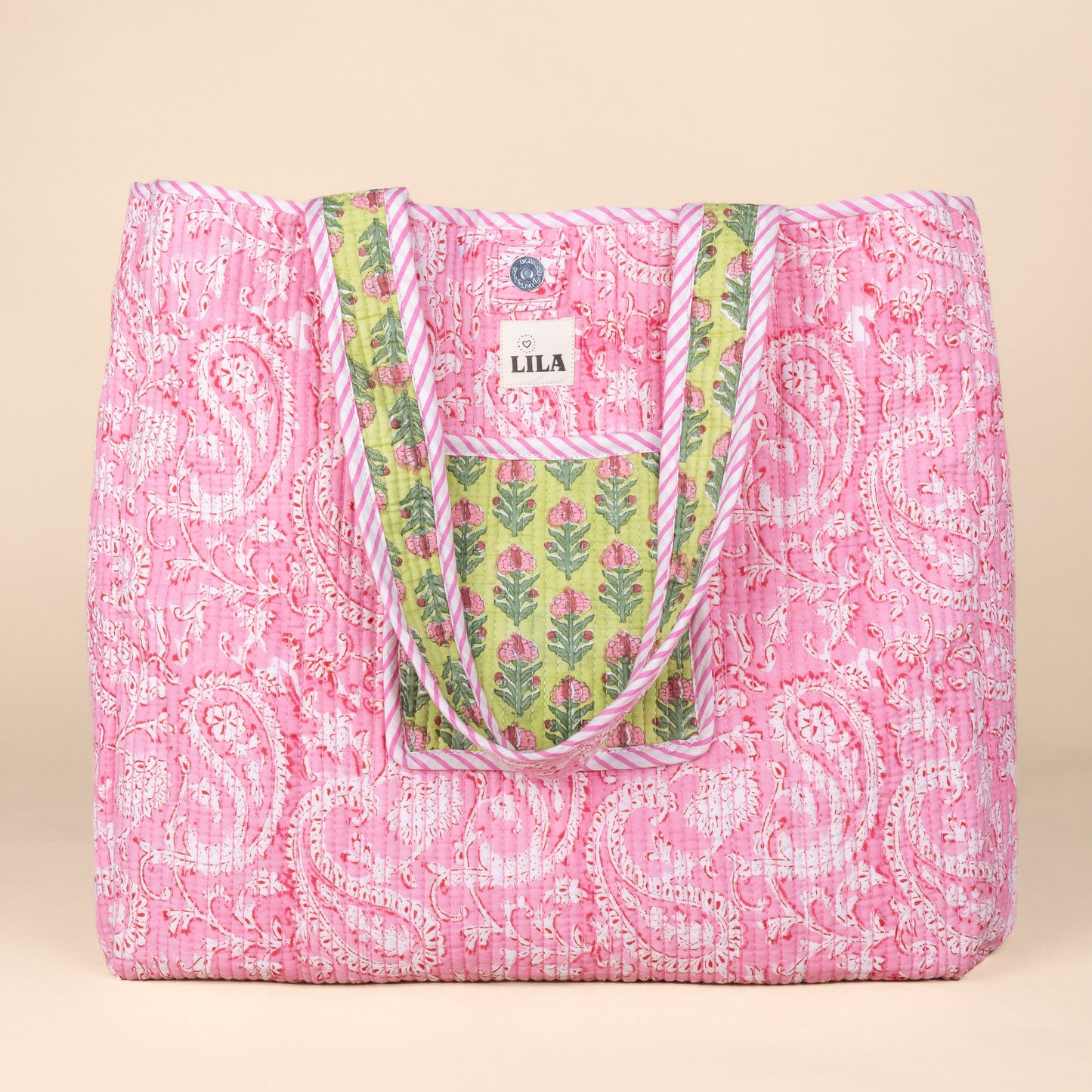 Tote bag - Green - Pink - No.5