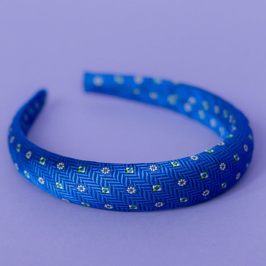 Tie headband - Cobalt blue