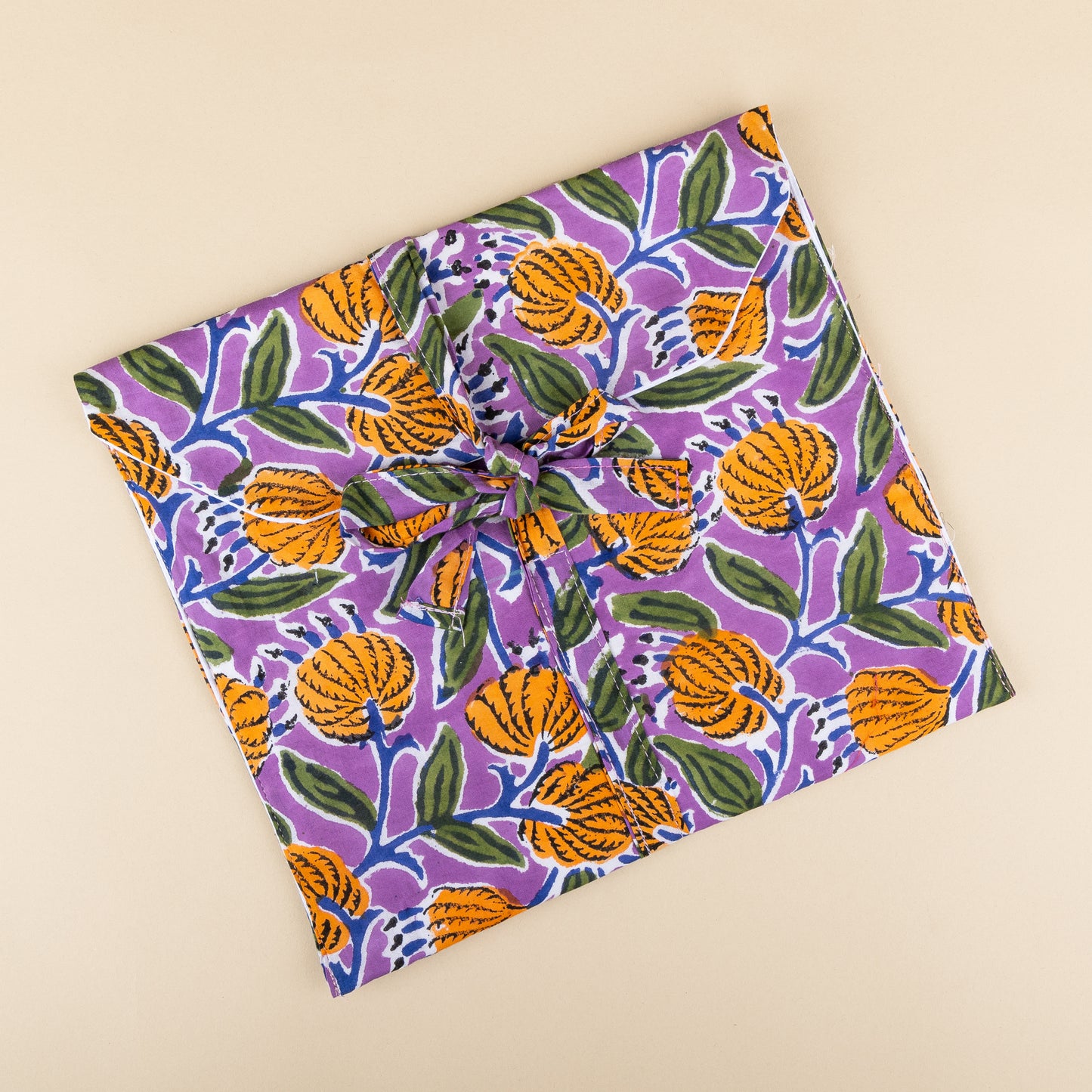 Tote Bag - Green - Lilac - Zipper - No.7