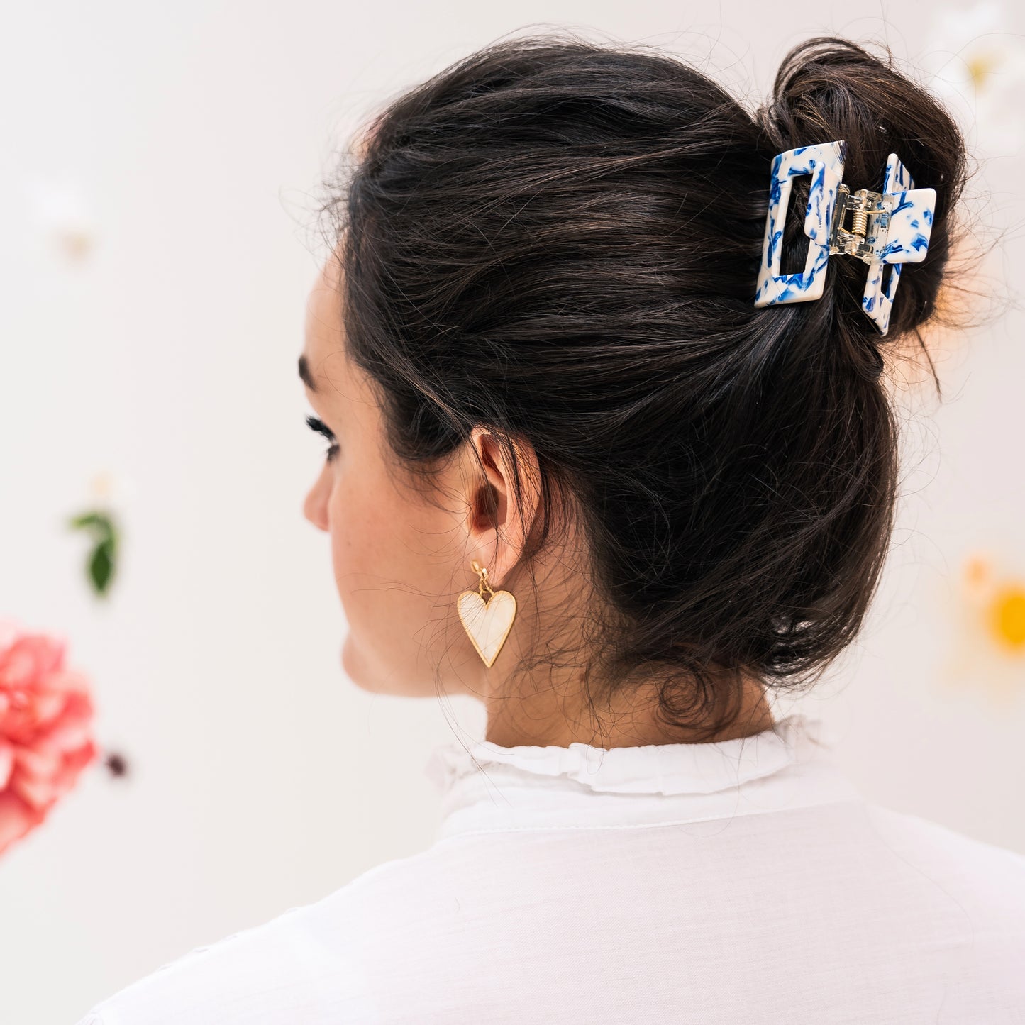 Haarclip Delfts Blue-Medium