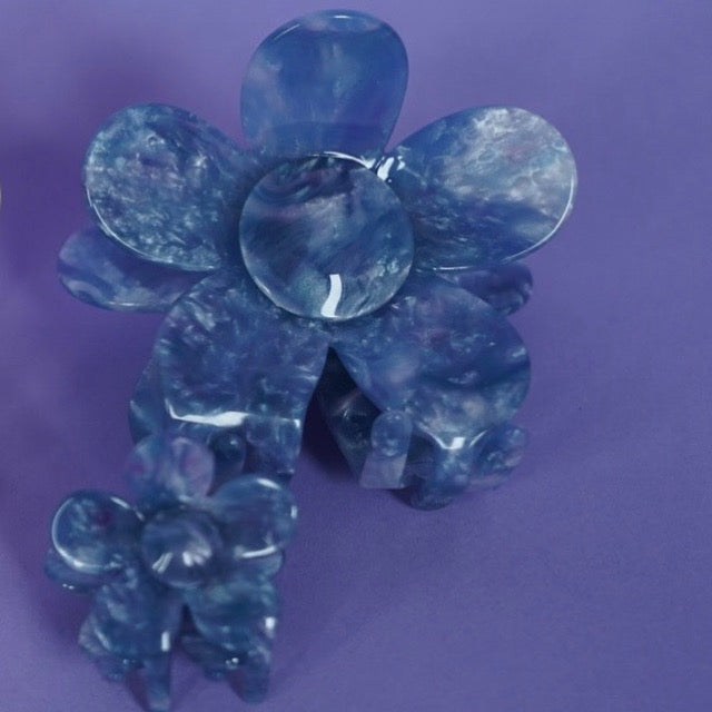 Haarclip Bloem Ocean-klein