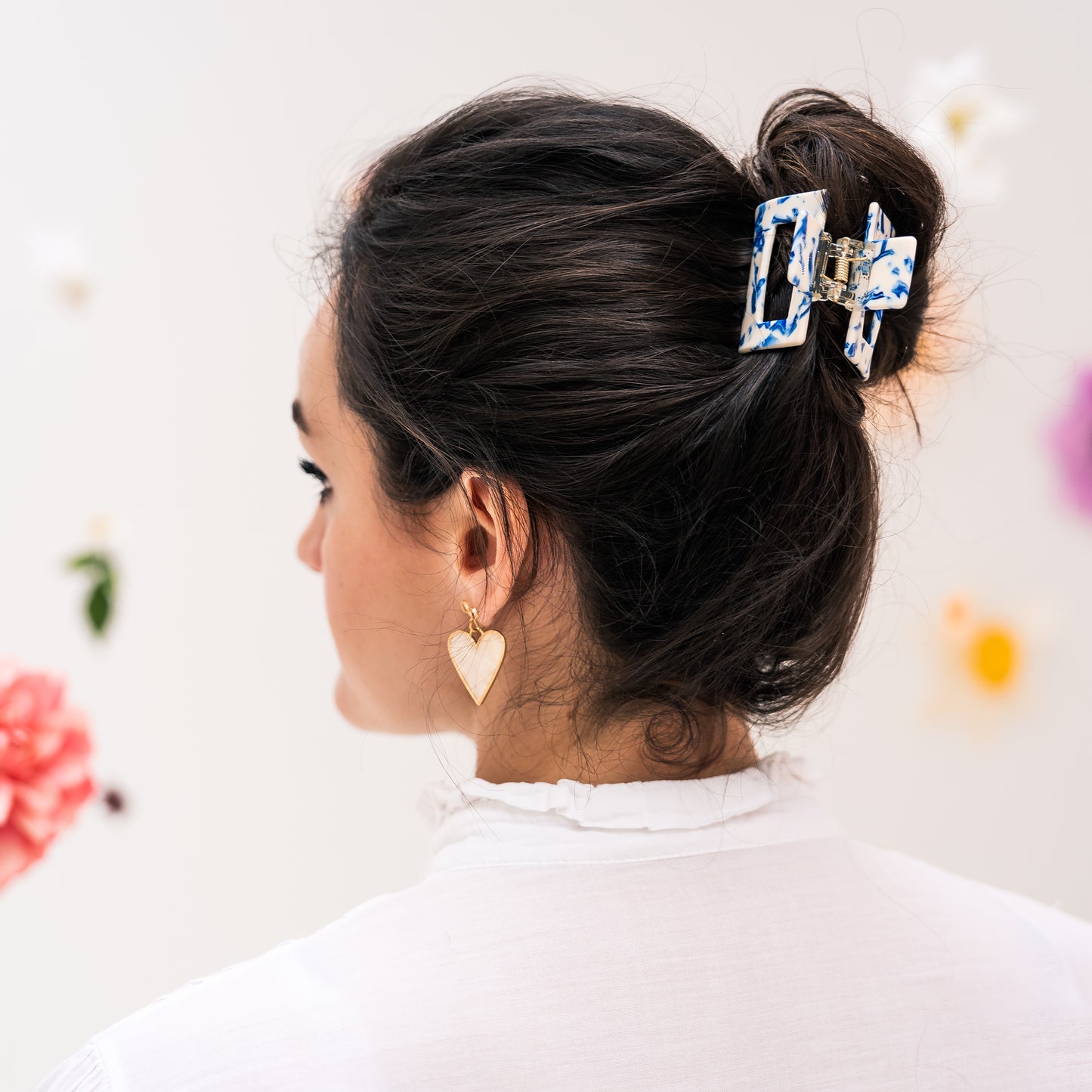 Haarclip Delfts Blue-Medium