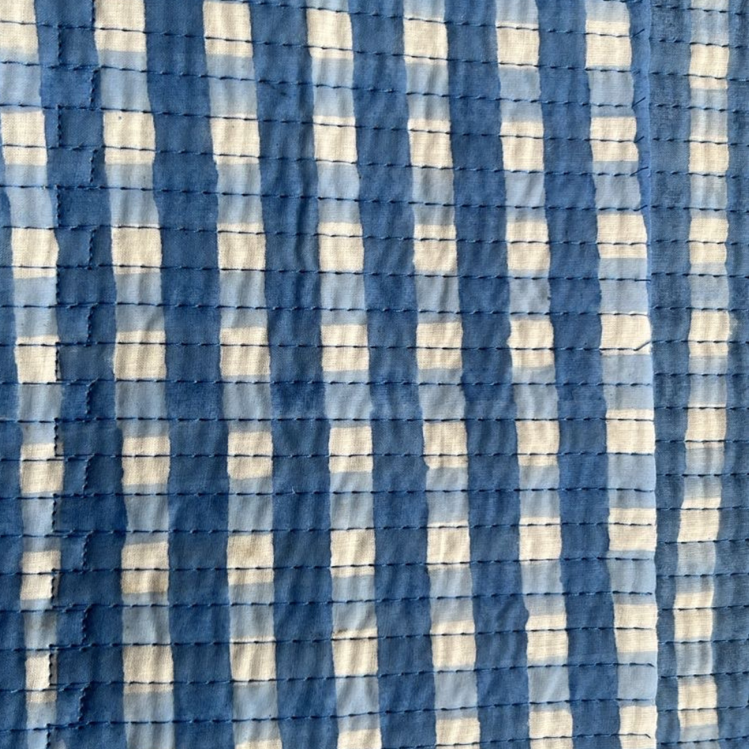 Tote Bag - Gingham - Blue - RITS -NO.10