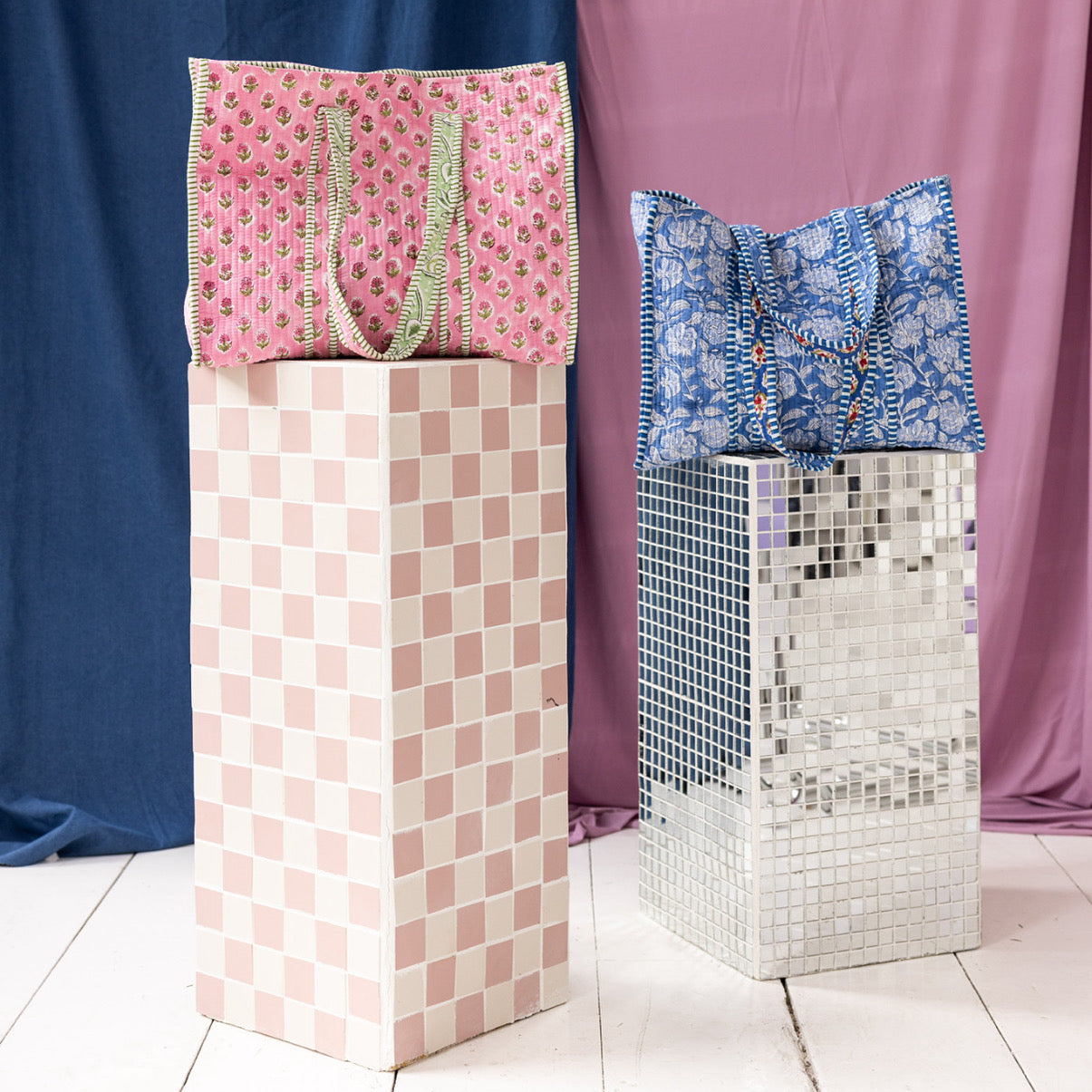 Tote bag - Pink - Green - No.17