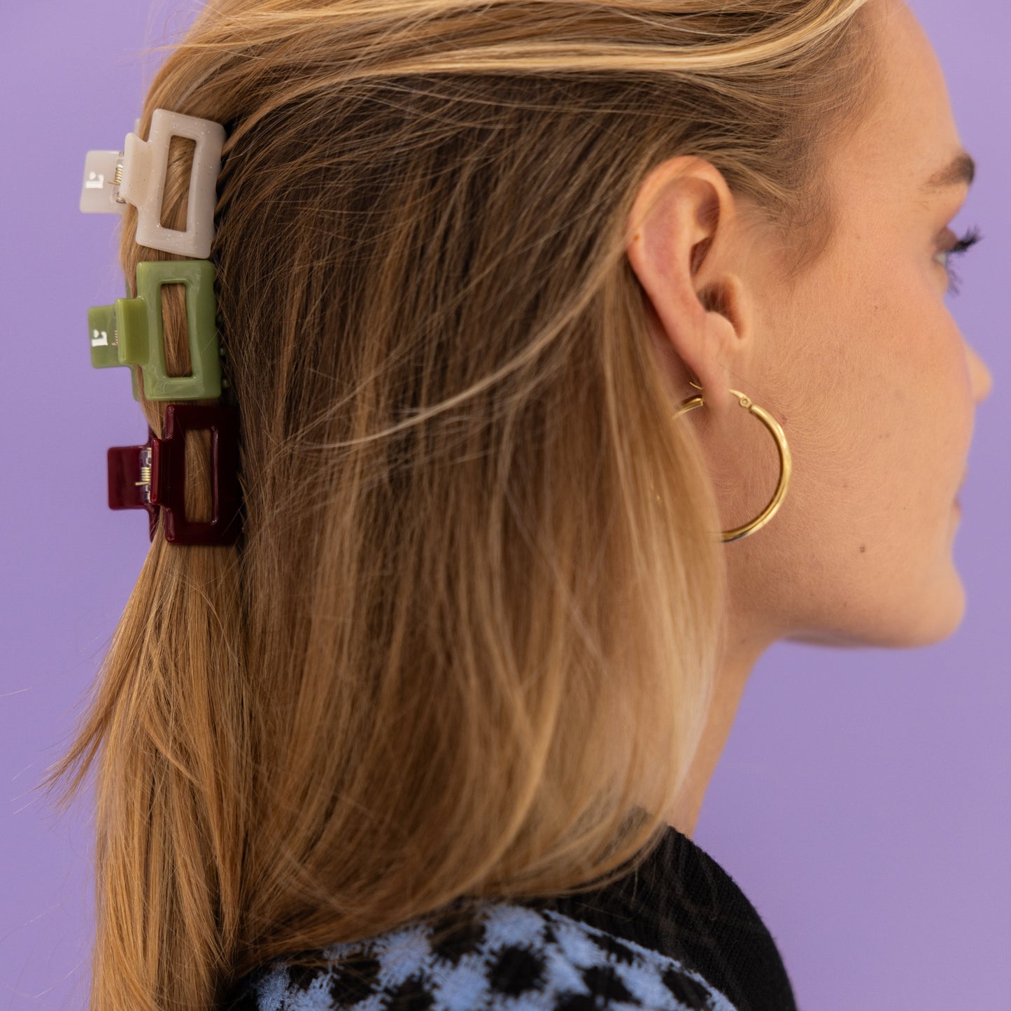 Pinza para el pelo Crema Glitter