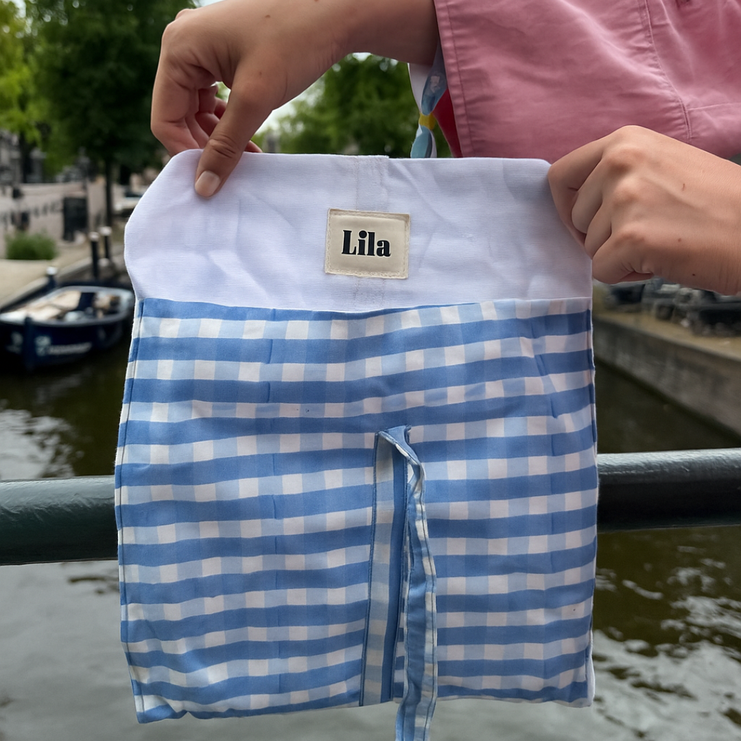 Tote Bag - Gingham - Blue - RITS -NO.10