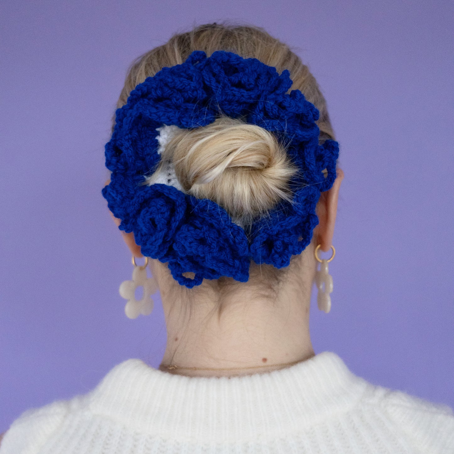 Scrunchie Blue - crochet