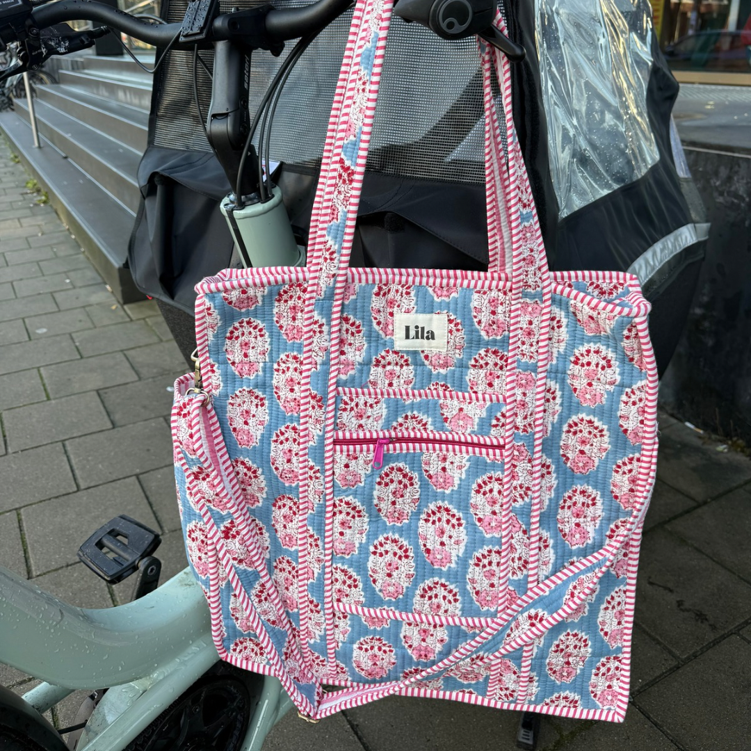 Organised Tote - Blauw - Roze - no.3