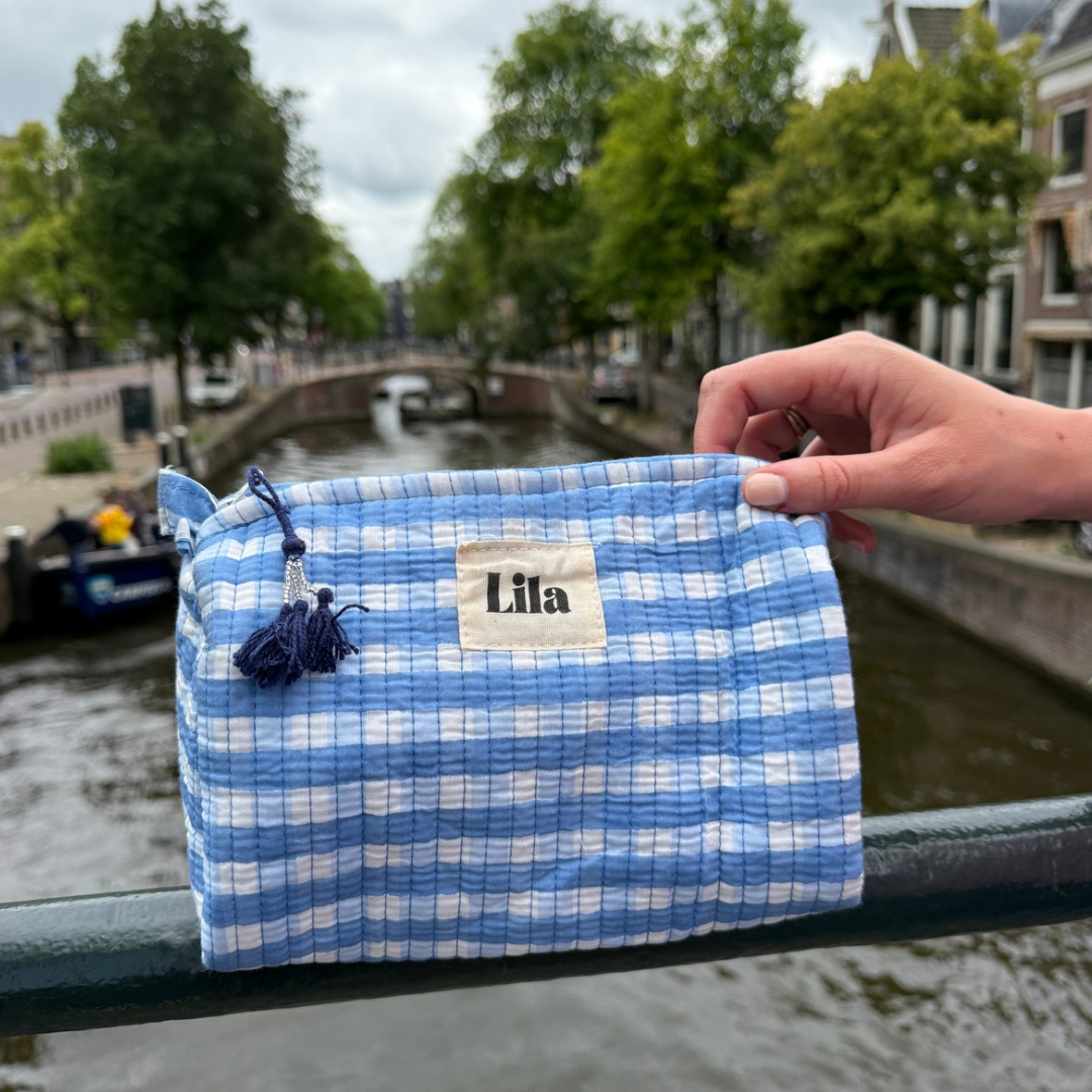 Tote Bag - Gingham - Blue - RITS -NO.10