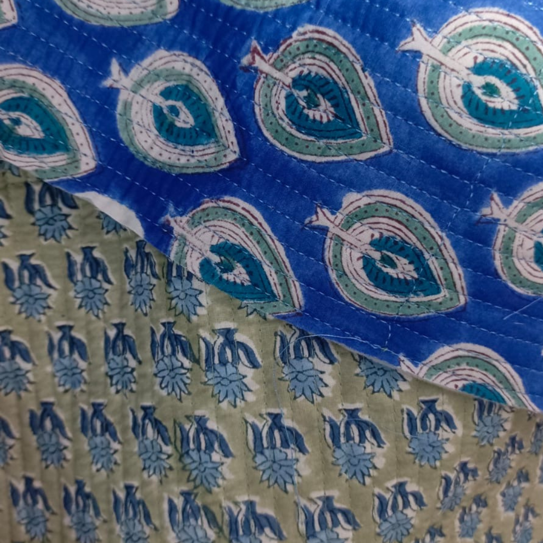 Tote bag - Cobalt blue - Green - No.22