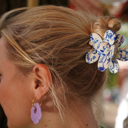 Pinzas para el pelo Flores Azul Delft
