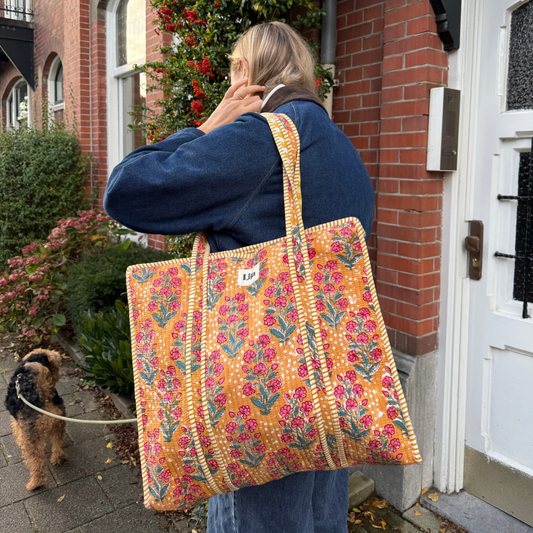 Tote bag - Okergeel - Rits - No.1
