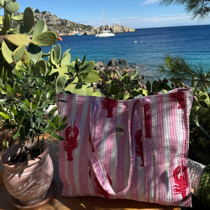 Pre-order - Tote bag - Lobster - inclusief toilettas - No.12