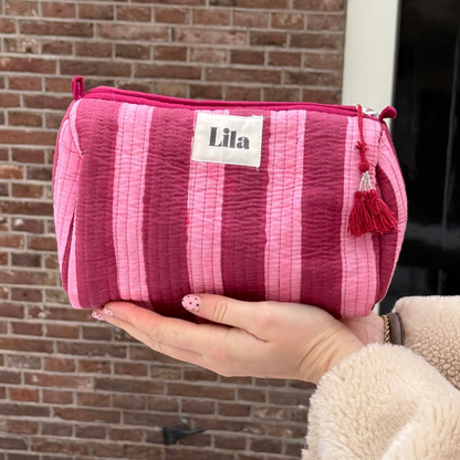 Organised Tote - Burgundy - Stripe - No.1