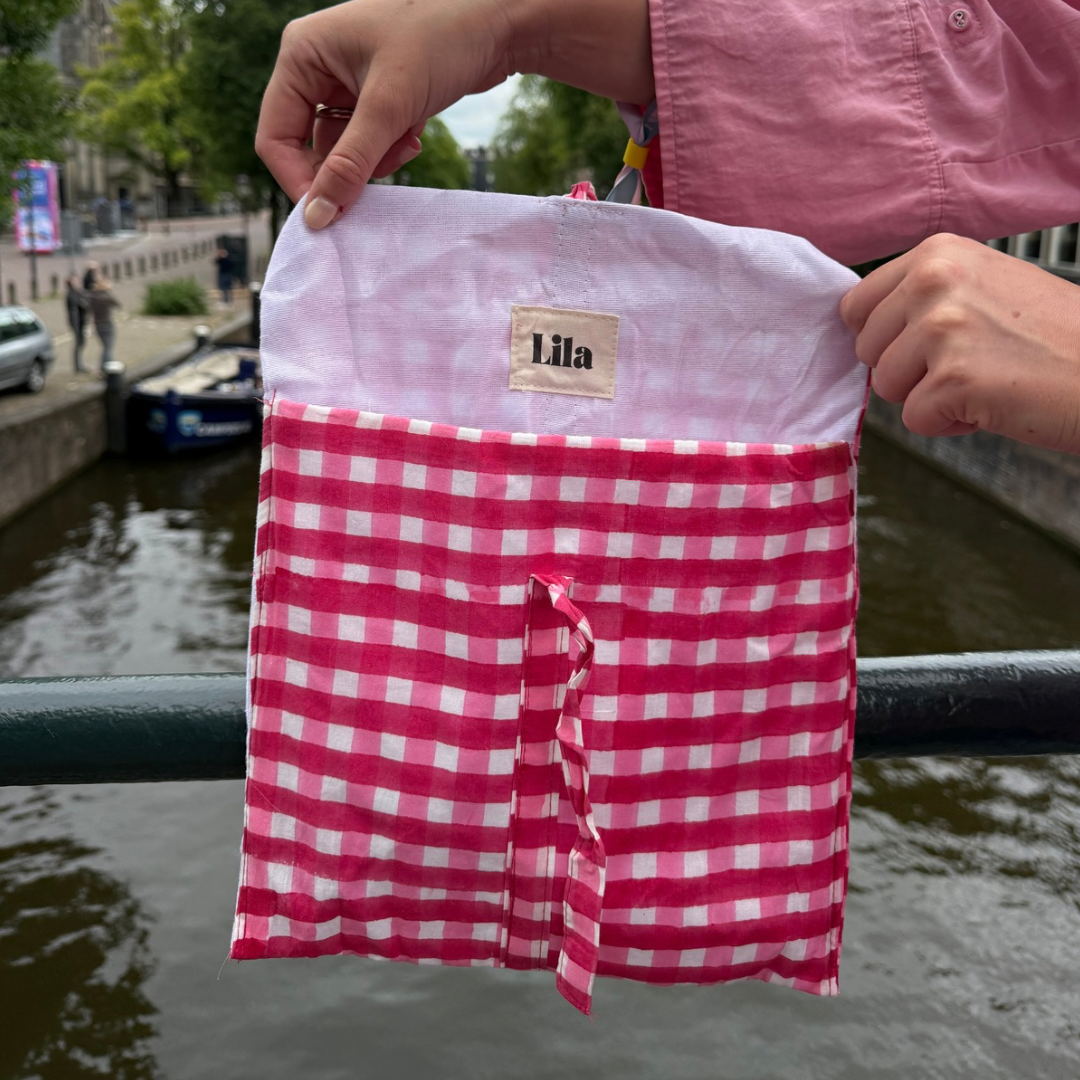 Tote Bag - Gingham - Pink - Ritens -NO.9