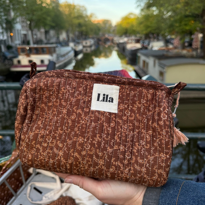 Upcycled tote - no. 12- inclusief toilettas
