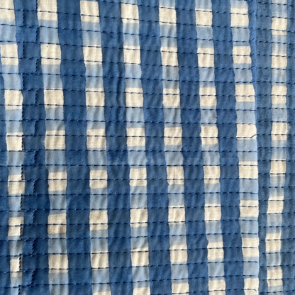 Tote Bag - Gingham - Blue - RITS -NO.10