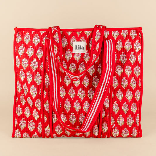 Bolso tote - Rojo - Cremallera - No.9