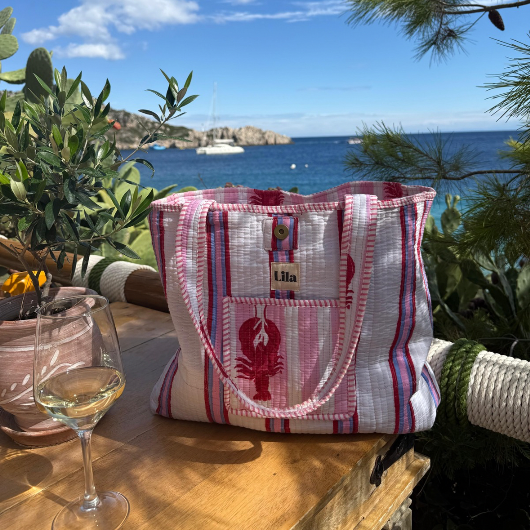 Pre-order - Tote bag - Lobster - inclusief toilettas - No.12
