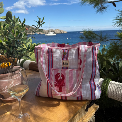 Pre-order - Tote bag - Lobster - inclusief toilettas - No.12