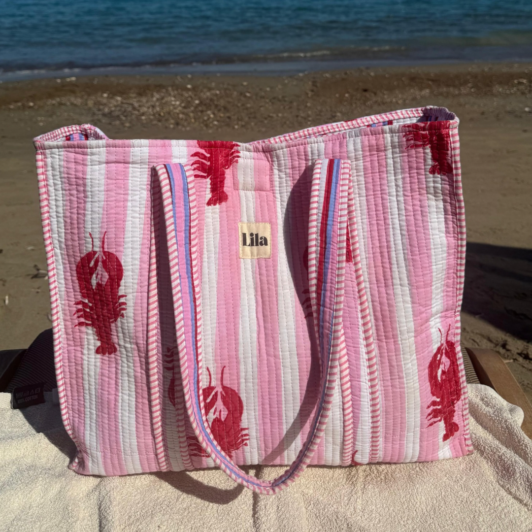 Pre-order - Tote bag - Lobster - inclusief toilettas - No.12