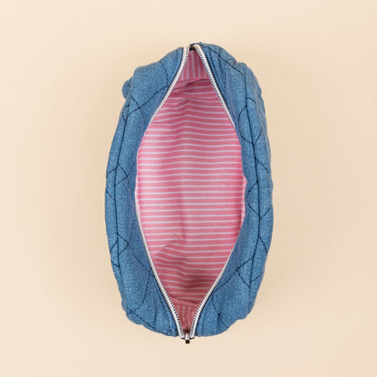 Recycled - toilettas setje - Jeans - Roze