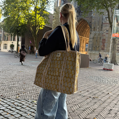 Tote bag - Paisley - Rits- inclusief toilettas -No.1