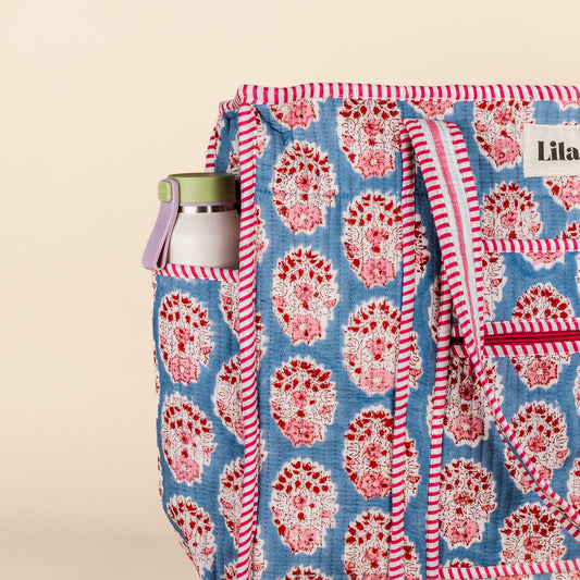 Tote organizado - Azul - Rosa - no.3