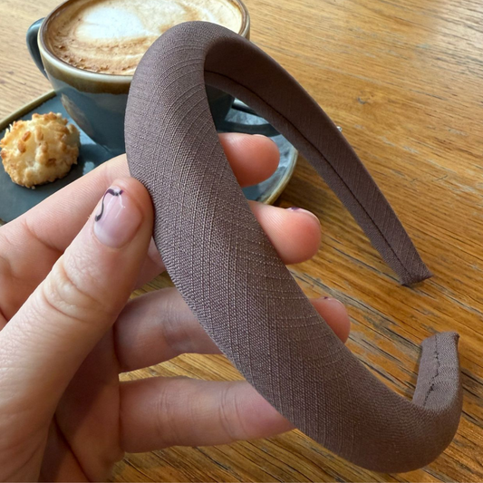 Stropdas haarband- Mocca